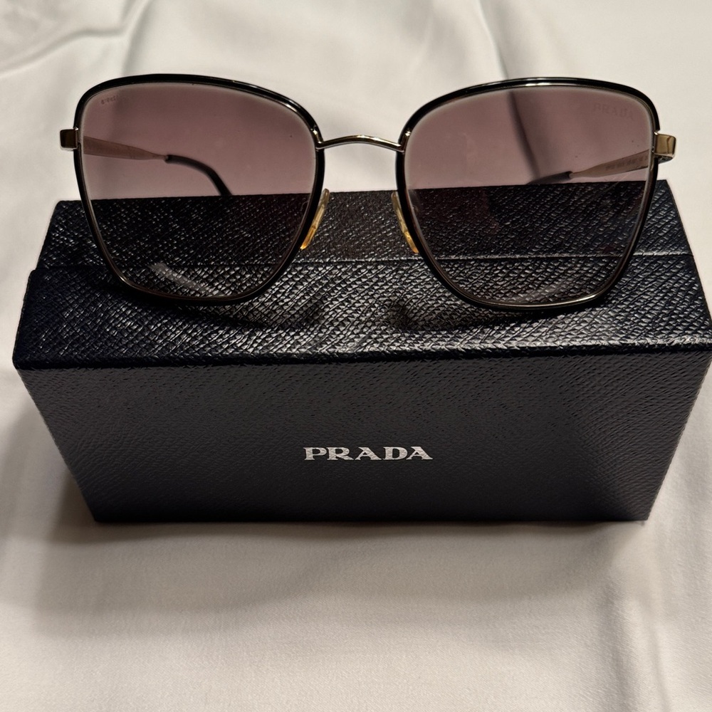 Prada Sunglasses with Black and gold Frame